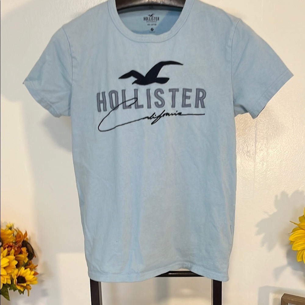 Hollister Sky Blue Logo Tee